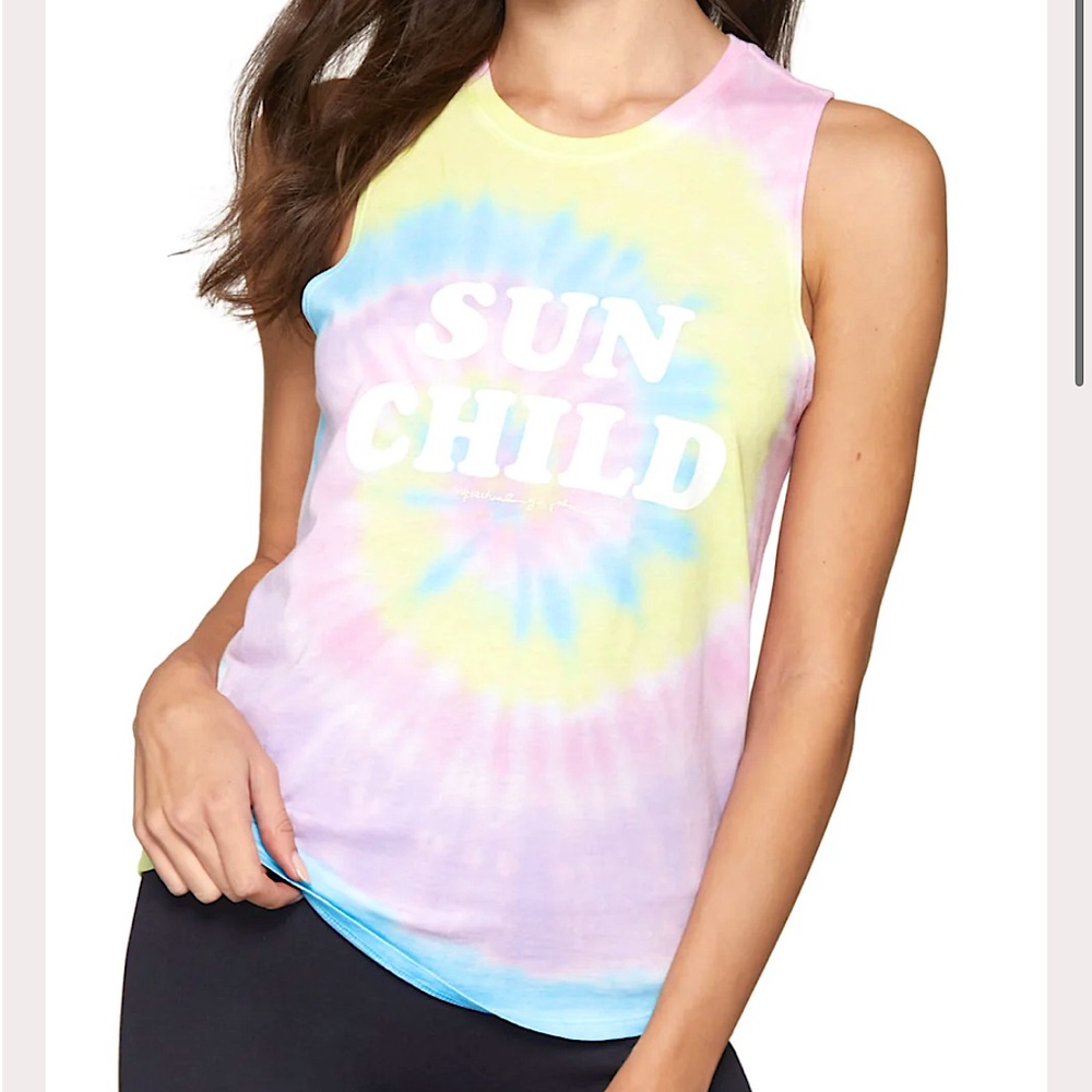 Spiritual Gangster Sun Child Muscle Tank Paradise Swirl Tie Dye S